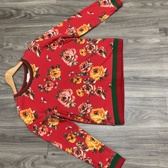 Flowers and bees sweater forever 21 crewneck - Picture 1 of 4